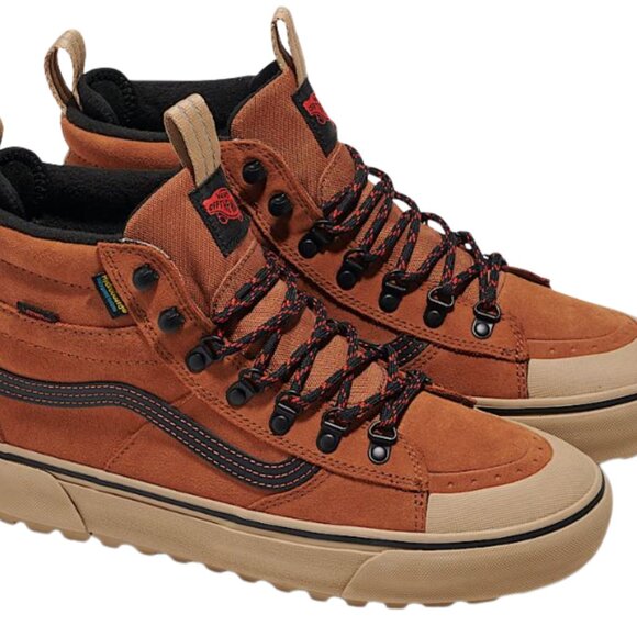 Vans Sk8-Hi MTE DR Waterproof Glazed Ginger Boots VN000CVRN1Z Mens 9.5 Womens 11 - Picture 2 of 5